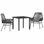 Conjunto de Comedor de Jardín 3 pcs Negro ratán sintético en Sillas de jardín | Comprar online en Foru.es
