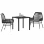 Conjunto de Comedor de Jardín 3 pcs Negro ratán sintético en Sillas de jardín | Comprar online en Foru.es