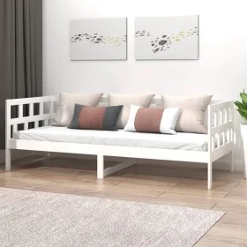 Schlafsofa aus massivem weißem Kiefernholz, 90 x 200 cm von vidaXL, Betten und Lattenroste - Ref: Foro24-820208, Preis: 93,74...