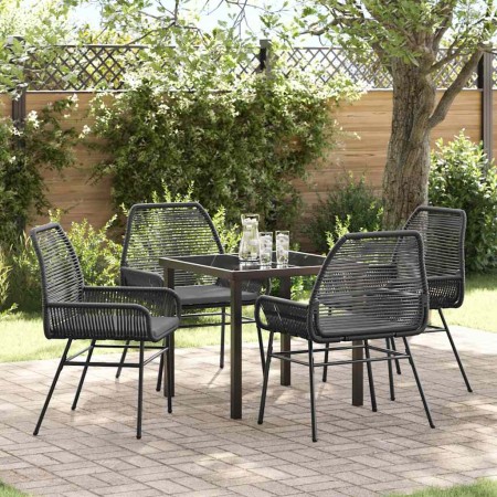 Conjunto de Comedor de Jardín 5 pcs Negro ratán sintético en Sillas de jardín | Comprar online en Foru.es