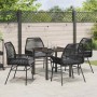 Conjunto de Comedor de Jardín 5 pcs Negro ratán sintético en Sillas de jardín | Comprar online en Foru.es