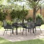 Conjunto de Comedor de Jardín 5 pcs Negro ratán sintético en Sillas de jardín | Comprar online en Foru.es
