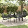 Conjunto de Comedor de Jardín 5 pcs Negro ratán sintético en Sillas de jardín | Comprar online en Foru.es