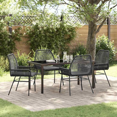 Conjunto de Comedor de Jardín 5 pcs Negro ratán sintético en Sillas de jardín | Comprar online en Foru.es