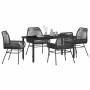 Conjunto de Comedor de Jardín 5 pcs Negro ratán sintético en Sillas de jardín | Comprar online en Foru.es