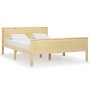 Estructura de cama madera maciza de pino 140x200 cm de vidaXL, Camas y somieres - Ref: Foro24-322177, Precio: 123,63 €, Descu...