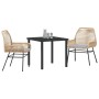 Conjunto de Comedor de Jardín 3 pcs Marrón ratán sintético en Sillas de jardín | Comprar online en Foru.es