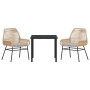 Conjunto de Comedor de Jardín 3 pcs Marrón ratán sintético en Sillas de jardín | Comprar online en Foru.es