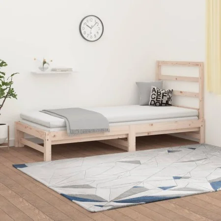 Sofá cama extraíble madera maciza de pino 2x(90x190) cm de vidaXL, Camas y somieres - Ref: Foro24-3108312, Precio: 135,47 €, ...
