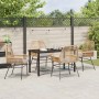 Conjunto de Comedor de Jardín 5 pcs Marrón ratán sintético en Sillas de jardín | Comprar online en Foru.es