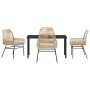 Conjunto de Comedor de Jardín 5 pcs Marrón ratán sintético en Sillas de jardín | Comprar online en Foru.es