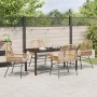 Conjunto de Comedor de Jardín 5 pcs Marrón ratán sintético en Sillas de jardín | Comprar online en Foru.es