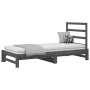Sofá cama extraíble madera maciza de pino gris 2x(90x200) cm de vidaXL, Camas y somieres - Ref: Foro24-3108304, Precio: 181,0...