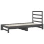 Sofá cama extraíble madera maciza de pino gris 2x(90x200) cm de vidaXL, Camas y somieres - Ref: Foro24-3108304, Precio: 181,0...