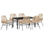 Conjunto de Comedor de Jardín 7 pcs Marrón ratán sintético en Sillas de jardín | Comprar online en Foru.es