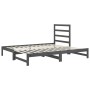 Sofá cama extraíble madera maciza de pino gris 2x(90x200) cm de vidaXL, Camas y somieres - Ref: Foro24-3108304, Precio: 181,0...