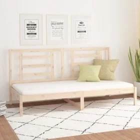 Solid pine wood sofa bed 90x200 cm by vidaXL, Beds and slatted bases - Ref: Foro24-3108056, Price: 106,99 €, Discount: %