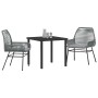 Conjunto de Comedor de Jardín 3 pcs Gris ratán sintético en Sillas de jardín | Comprar online en Foru.es