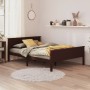 Estructura de cama madera maciza pino marrón oscuro 140x200 cm de vidaXL, Camas y somieres - Ref: Foro24-322198, Precio: 161,...