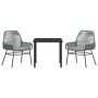 Conjunto de Comedor de Jardín 3 pcs Gris ratán sintético en Sillas de jardín | Comprar online en Foru.es