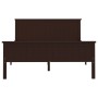 Estructura de cama madera maciza pino marrón oscuro 140x200 cm de vidaXL, Camas y somieres - Ref: Foro24-322198, Precio: 161,...