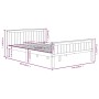 Estructura de cama madera maciza pino marrón oscuro 140x200 cm de vidaXL, Camas y somieres - Ref: Foro24-322198, Precio: 161,...