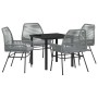 Conjunto de Comedor de Jardín 5 pcs Gris ratán sintético en Sillas de jardín | Comprar online en Foru.es