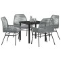 Conjunto de Comedor de Jardín 5 pcs Gris ratán sintético en Sillas de jardín | Comprar online en Foru.es