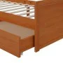 Bed frame with drawers solid brown pine wood 90x200 cm by vidaXL, Beds and slatted bases - Ref: Foro24-322161, Price: 216,60 ...