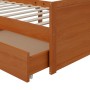 Estructura cama cajones madera maciza de pino marrón 90x200 cm de vidaXL, Camas y somieres - Ref: Foro24-322161, Precio: 190,...