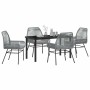 Conjunto de Comedor de Jardín 5 pcs Gris ratán sintético en Sillas de jardín | Comprar online en Foru.es