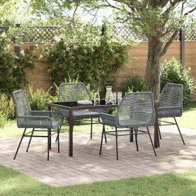 Conjunto de Comedor de Jardín 5 pcs Gris ratán sintético en Sillas de jardín | Comprar online en Foru.es