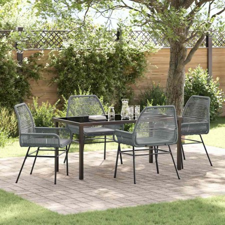 Conjunto de Comedor de Jardín 5 pcs Gris ratán sintético en Sillas de jardín | Comprar online en Foru.es