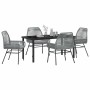 Conjunto de Comedor de Jardín 5 pcs Gris ratán sintético en Sillas de jardín | Comprar online en Foru.es
