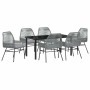 Conjunto de Comedor de Jardín 7 pcs Gris ratán sintético en Sillas de jardín | Comprar online en Foru.es