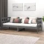 Sofá cama de madera maciza de pino gris 90x200 cm de vidaXL, Camas y somieres - Ref: Foro24-820209, Precio: 114,36 €, Descuen...