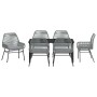 Conjunto de Comedor de Jardín 7 pcs Gris ratán sintético en Sillas de jardín | Comprar online en Foru.es