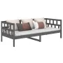 Sofá cama de madera maciza de pino gris 90x200 cm de vidaXL, Camas y somieres - Ref: Foro24-820209, Precio: 114,36 €, Descuen...