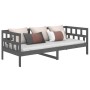 Sofá cama de madera maciza de pino gris 90x200 cm de vidaXL, Camas y somieres - Ref: Foro24-820209, Precio: 114,21 €, Descuen...