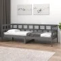 Sofá cama de madera maciza de pino gris 90x200 cm de vidaXL, Camas y somieres - Ref: Foro24-820209, Precio: 114,36 €, Descuen...