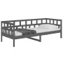 Sofá cama de madera maciza de pino gris 90x200 cm de vidaXL, Camas y somieres - Ref: Foro24-820209, Precio: 114,36 €, Descuen...
