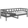 Sofá cama de madera maciza de pino gris 90x200 cm de vidaXL, Camas y somieres - Ref: Foro24-820209, Precio: 114,21 €, Descuen...