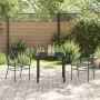 Conjunto de Comedor de Jardín 3 pcs Negro ratán sintético en Sillas de jardín | Comprar online en Foru.es