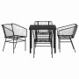 Conjunto de Comedor de Jardín 5 pcs Negro ratán sintético en Sillas de jardín | Comprar online en Foru.es