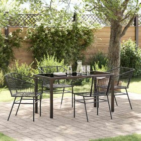 Conjunto de Comedor de Jardín 5 pcs Negro ratán sintético en Sillas de jardín | Comprar online en Foru.es