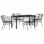Conjunto de Comedor de Jardín 5 pcs Negro ratán sintético en Sillas de jardín | Comprar online en Foru.es