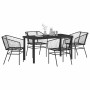 Conjunto de Comedor de Jardín 5 pcs Negro ratán sintético en Sillas de jardín | Comprar online en Foru.es