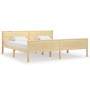 Estructura de cama madera maciza de pino 200x200 cm de vidaXL, Camas y somieres - Ref: Foro24-322180, Precio: 106,71 €, Descu...