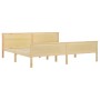 Estructura de cama madera maciza de pino 200x200 cm de vidaXL, Camas y somieres - Ref: Foro24-322180, Precio: 106,71 €, Descu...