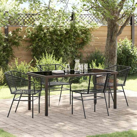 Conjunto de Comedor de Jardín 5 pcs Negro ratán sintético en Sillas de jardín | Comprar online en Foru.es